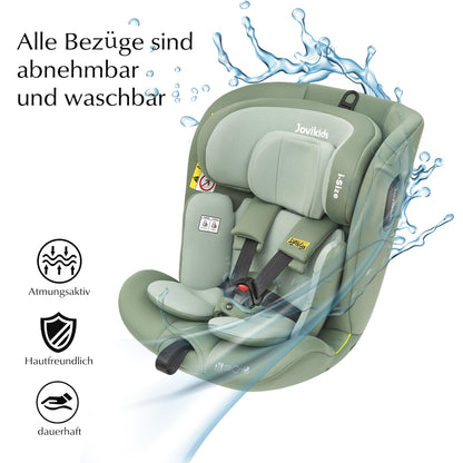 Jovikids 360° Drehbar Kindersitz mit ISOFIX und Ruheposition, i-Size(ECE R129) 40-150cm(0-36kg) Reboarder Baby Autositz, ab Geburt -12 Jahre (blau) - Meloni2