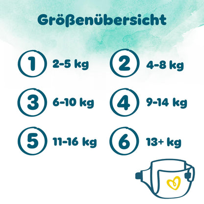 Pampers Harmonie Windeln Größe 2, 204 Windeln, 4kg-8kg, sanfter Hautschutz mit 100Prozent Pampers Schutz