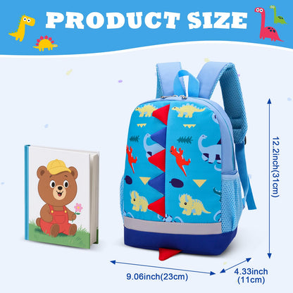 Kinderrucksack Jungen, Mini-Dinosaurier-Rucksack, Kindergarten Schulrucksäcke, Kleinkind Schultasche für Kinder, Jungen, Mädchen, Kleinkind
