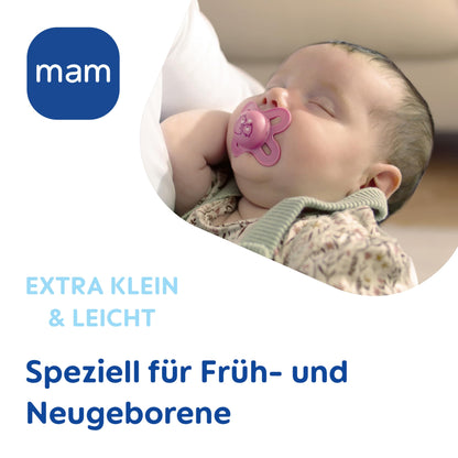 MAM Original Latexschnuller im 2er-Set, Schnuller aus nachhaltigen, bio-erneuerbaren Materialien, Baby Schnuller mit symmetrischem & kiefergerechtem Sauger, 0-6 Monate, Hase/Reh - Meloni2