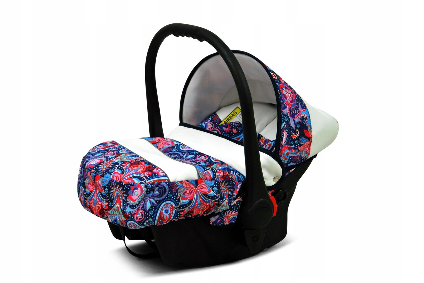 BabyLux® Bambimo Pushchair Set 3 in 1 - Tropical - incl. Baby Carrycot, Buggy Sports Seat, Car Seat - Pram Set - Combination Pram with Changing Bag, Rain Cover etc.