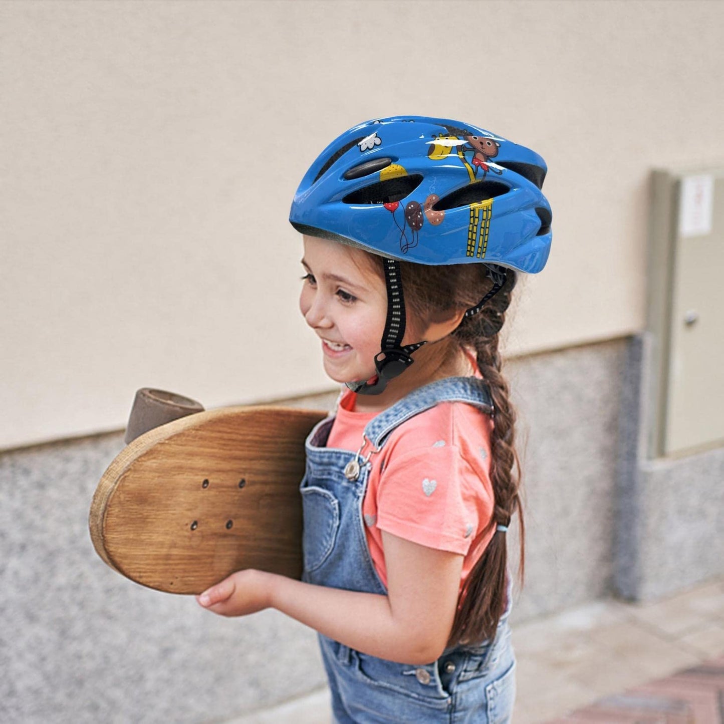Fahrradhelm Kinder Mädchen [5 Farben] 47-57 cm Kinder Fahrrad Mütze mit Verstellbarer Schnürung Jungen Kinder Schutzhelme Helm Ski Zubehör Kinder Fahrradmütze für Reiten Skateboarden Skaten