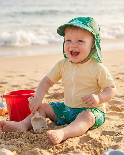 Uv Kleidung Baby Badeanzug Junge Zweiteilig Kurzärmel Schwimmshirt Badeshorts Uv Schutzkleidung 3 Monate-3 Jahre