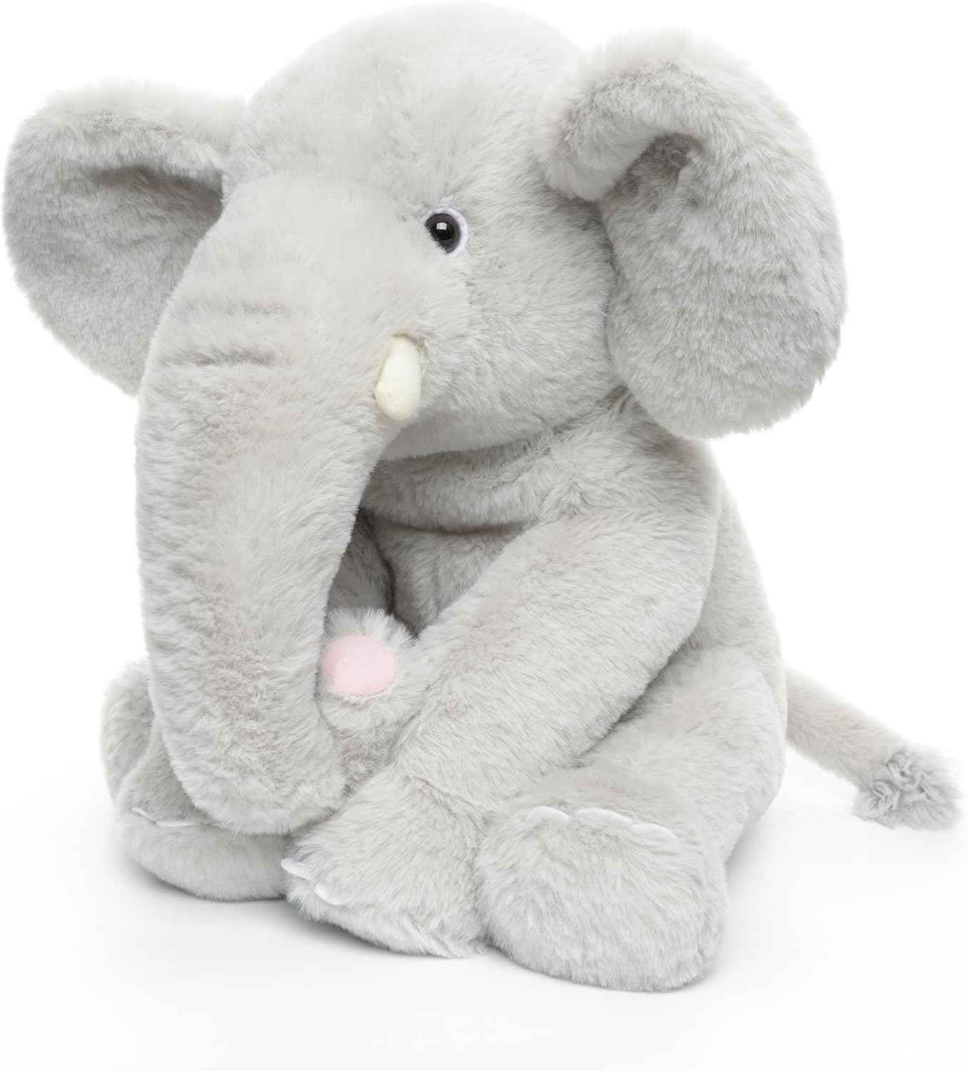 WEIGEDU Plüsch Elefant 33 cm – Weiches rosa Kuscheltier mit großen Ohren & Langer Nase – Niedliches Stofftier für Kinder & Deko | Für Jungen, Mädchen, Kinder, Babyparty, Schlafzimmer, Weihnachten, Geburtstagsgeschenke