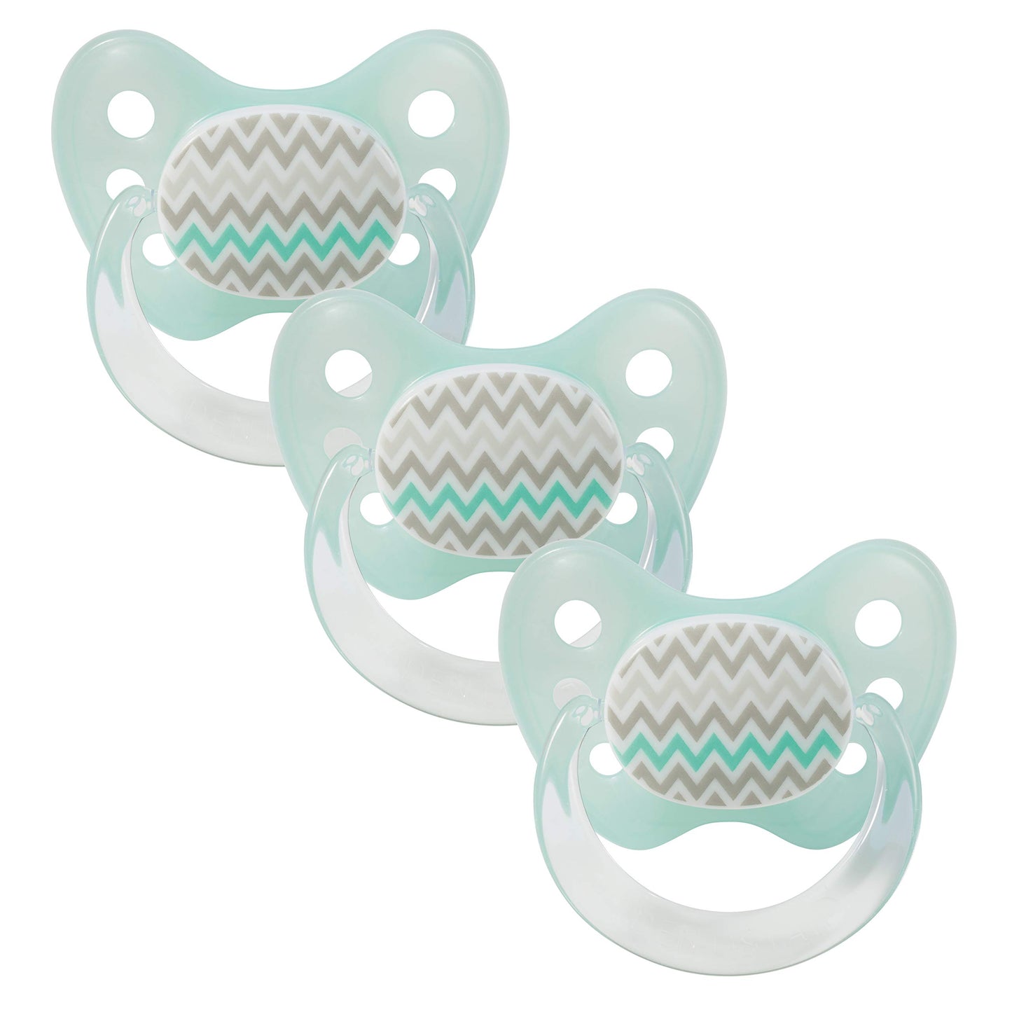 dentistar Silikon Schnuller 3er-Set - Größe 3, ab 14 Monate - Zahn- & kieferfreundlicher Nuckel mit Dental-Stufe – BPA-frei – Made in Germany - Egal Motiv, Weiß
