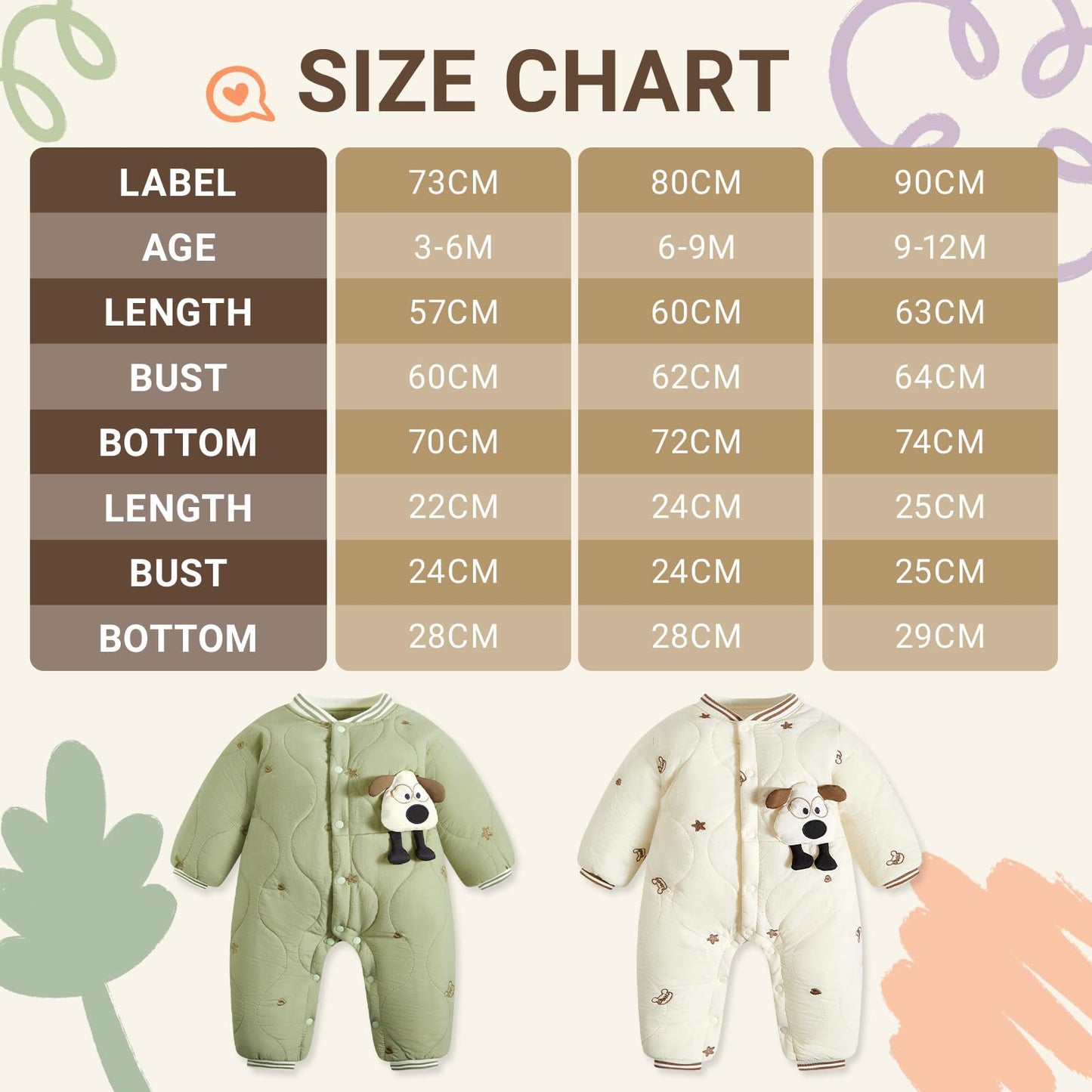 Baby Schneeanzug, weicher Strampler, Neugeborenen Winter Strampler, Herbst Winter Warm Overall, Winter Anzug für Kleinkinder, Mädchen, Jungen, 6-18 Monate