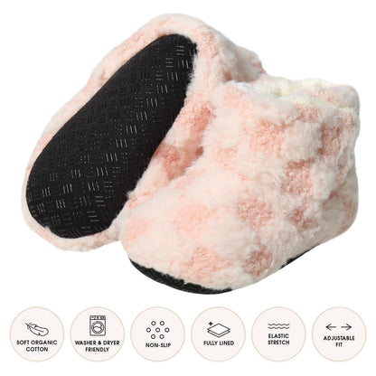 YloveM Toddler Baby Boys Girls Booties, Unisex Newborn Winter Shoes Thick Snow Boots Non-Slip Sole Soft Toddler Warm Sock Shoes