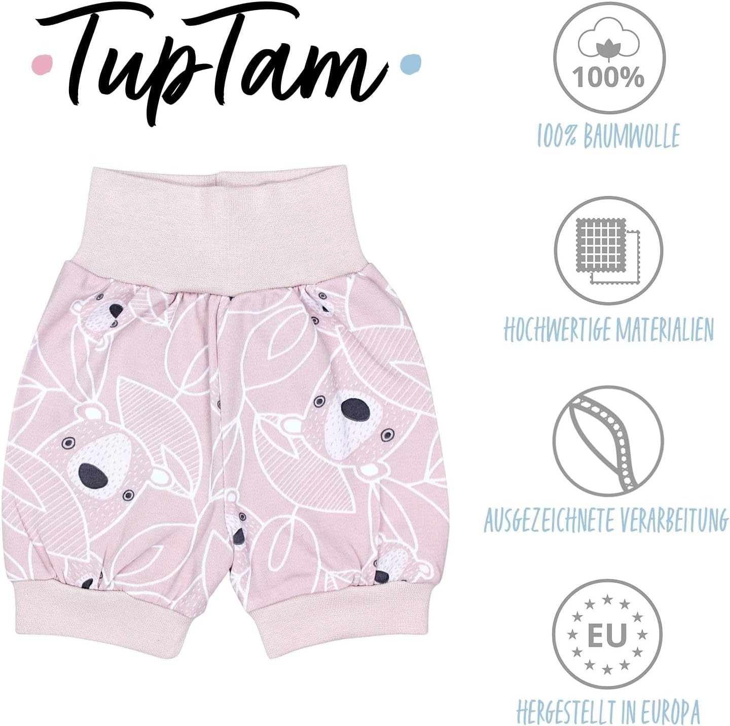 TupTam Baby Mädchen Pumphose Sommershorts 5er Set