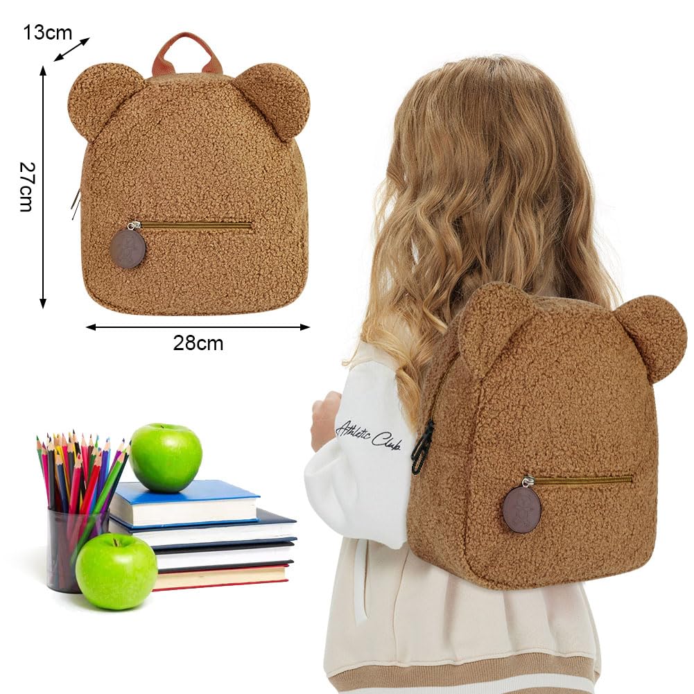 Aomig Plush Backpack Kindergarten Backpack Toddler Backpack Kindergarten School Bag for Boys Girls Children Animal Kids Backpack Animal Cartoon Mini Bag Kids Backpack for Baby 2-6 Years 
