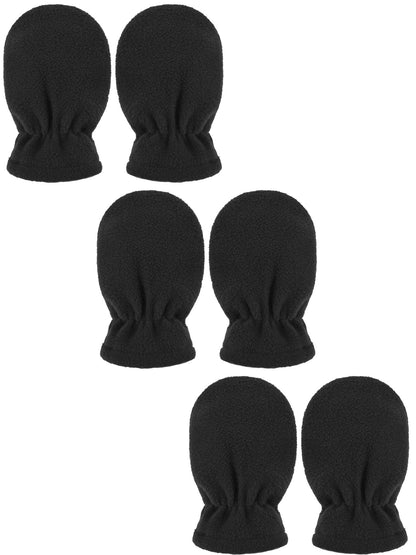 Boyiee 3 Pairs Newborn Baby and Toddler Winter Mittens Gloves Fleece