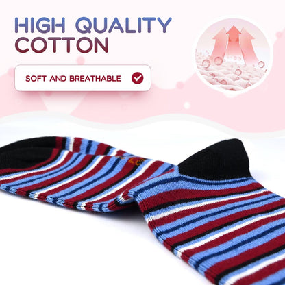 TUUHAW 10 Paar Kinder Socken für Mädchen und Jungen Socken Mit Motiv Schulkind Baumwolle Socken Bunt Gr. 23-38