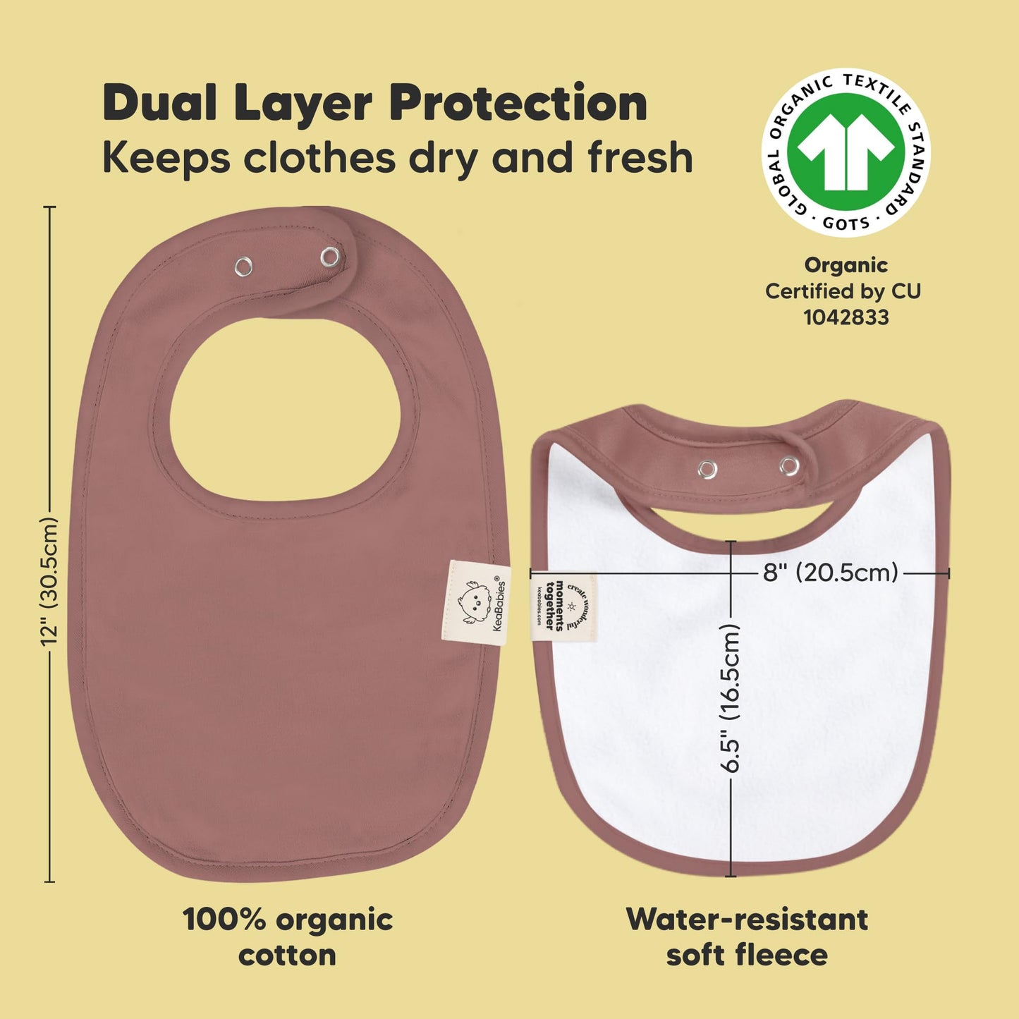 Baby Bibs for Boys &amp; Girls - 8-Pack Organic Cotton Teething Bibs - Baby Bibs for Girls &amp; Boys - Large Bibs for Infants, Toddlers (Wilderness) 