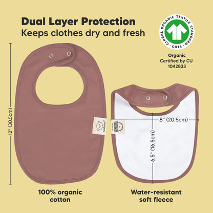 Baby Bibs for Boys &amp; Girls - 8-Pack Organic Cotton Teething Bibs - Baby Bibs for Girls &amp; Boys - Large Bibs for Infants, Toddlers (Wilderness) 