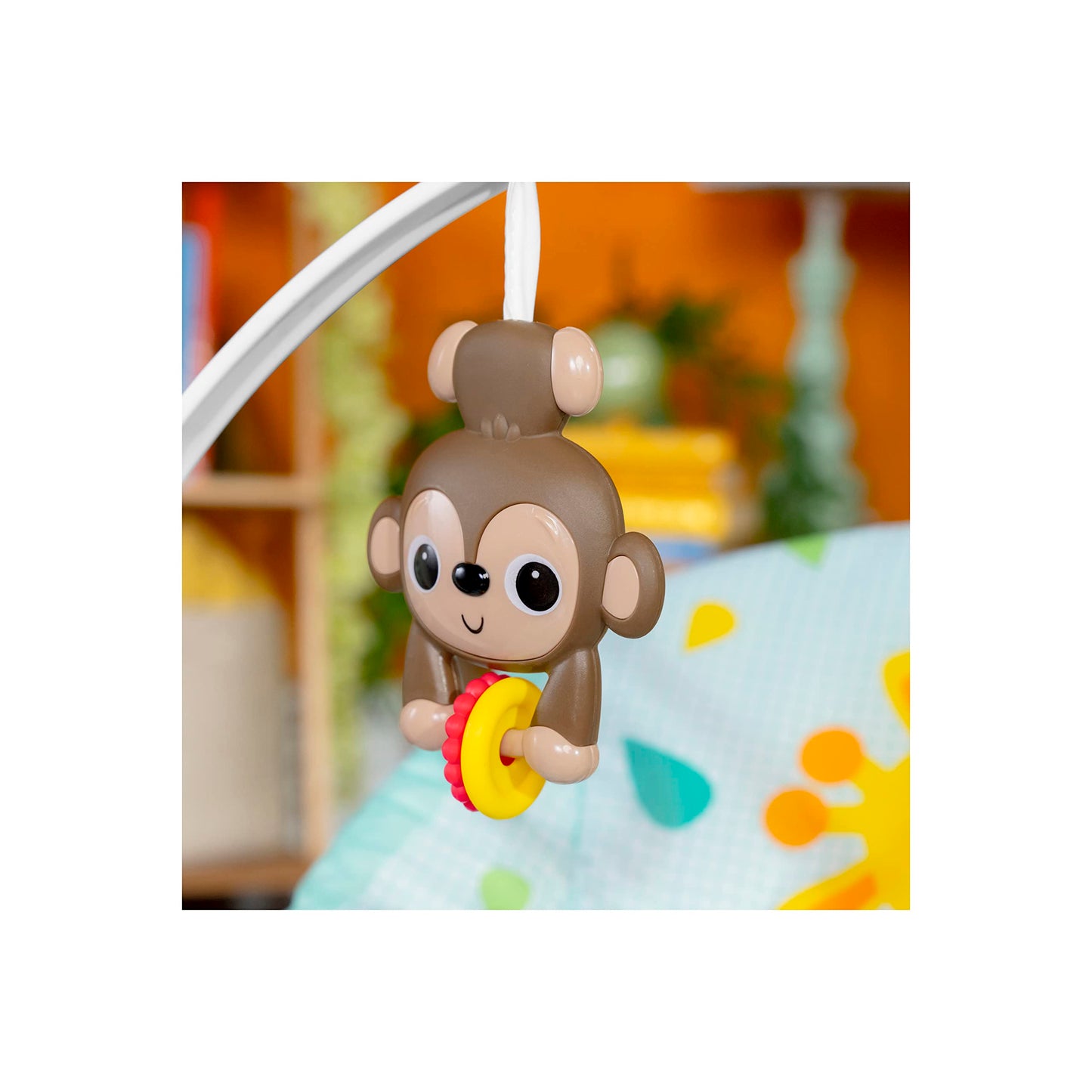 Bright Starts, Disney Baby Minnie Mouse Forever Besties, Wippe für Babies und Kleinkinder, mit beruhigenden Vibrationen, abnehmbarem Spielzeugbogen und 2 Spielzeugen, rose, 12209