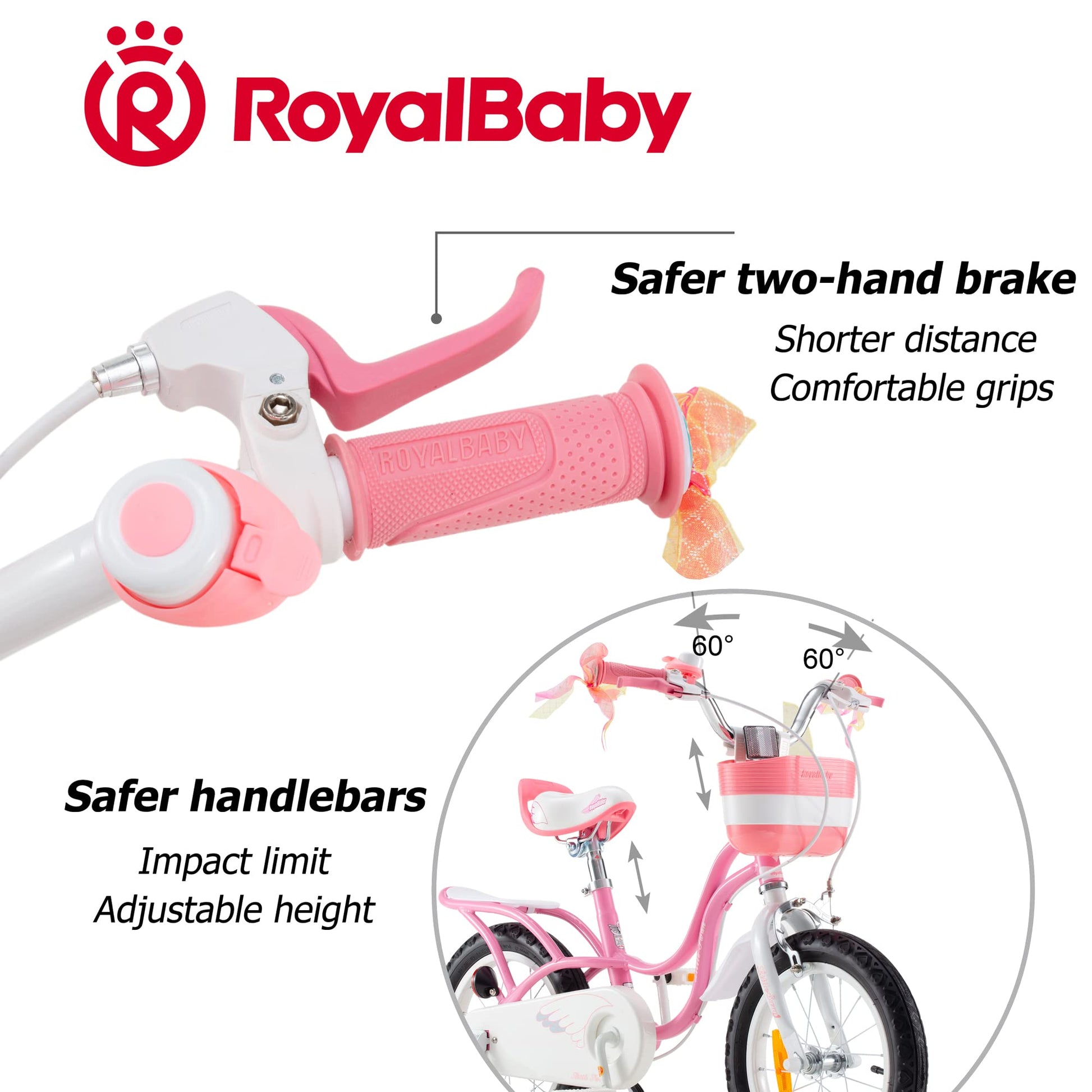 Royal Baby Little Swan Kinderfahrrad Mädchen Fahrrad Stützräder 12 14 16 18 Zoll ab 3-10 Jahre Rosa Kinder Fahrrad - Meloni2