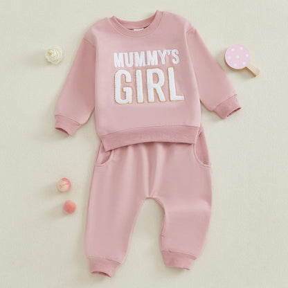 Himllauen Baby Mädchen Kleidung Sweatshirt + Lange Hose Zweiteiler Babykleidung Set Kleinkind Outfits
