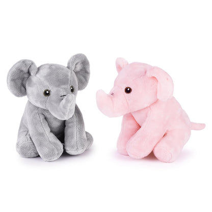 Zappi Co 100% recycelte Plüsch-Plüschtiere - Weiche und kuschelige Stofftiere, perfekte Begleiter für Kinder und Neugeborene (13-15cm) (Elefant)