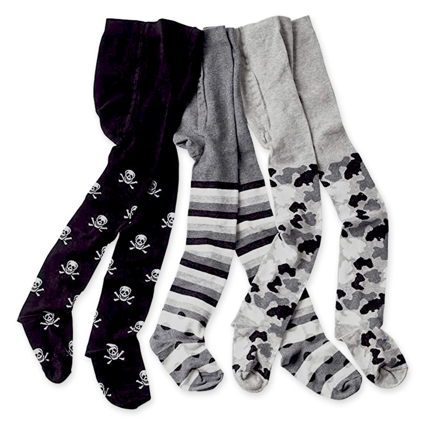 wellyou Children's Tights Girls & Boys - Set of 3 Baby Tights with Pattern - Colourful Cotton Tights Made of Oeko-Tex Certified Materials (Size 62-146)