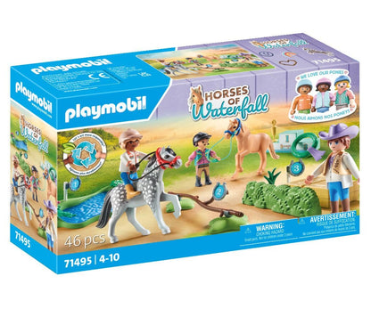 PLAYMOBIL Horses of Waterfall 71496 Pony Carriage, Magical Trip with the Pony, Exciting Adventures at the Waterfall Ranch, Detailed Toy for Children from 4 Years