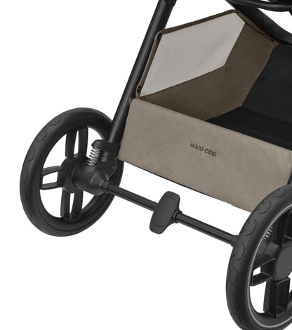Maxi-Cosi Oxford Plus Baby Stroller 2 in 1 Set with Carrycot 0-4 Years 0-22kg Compact Folding Soft Suspension 3 Reclining Positions 10kg Storage Basket Twillic Graphite 