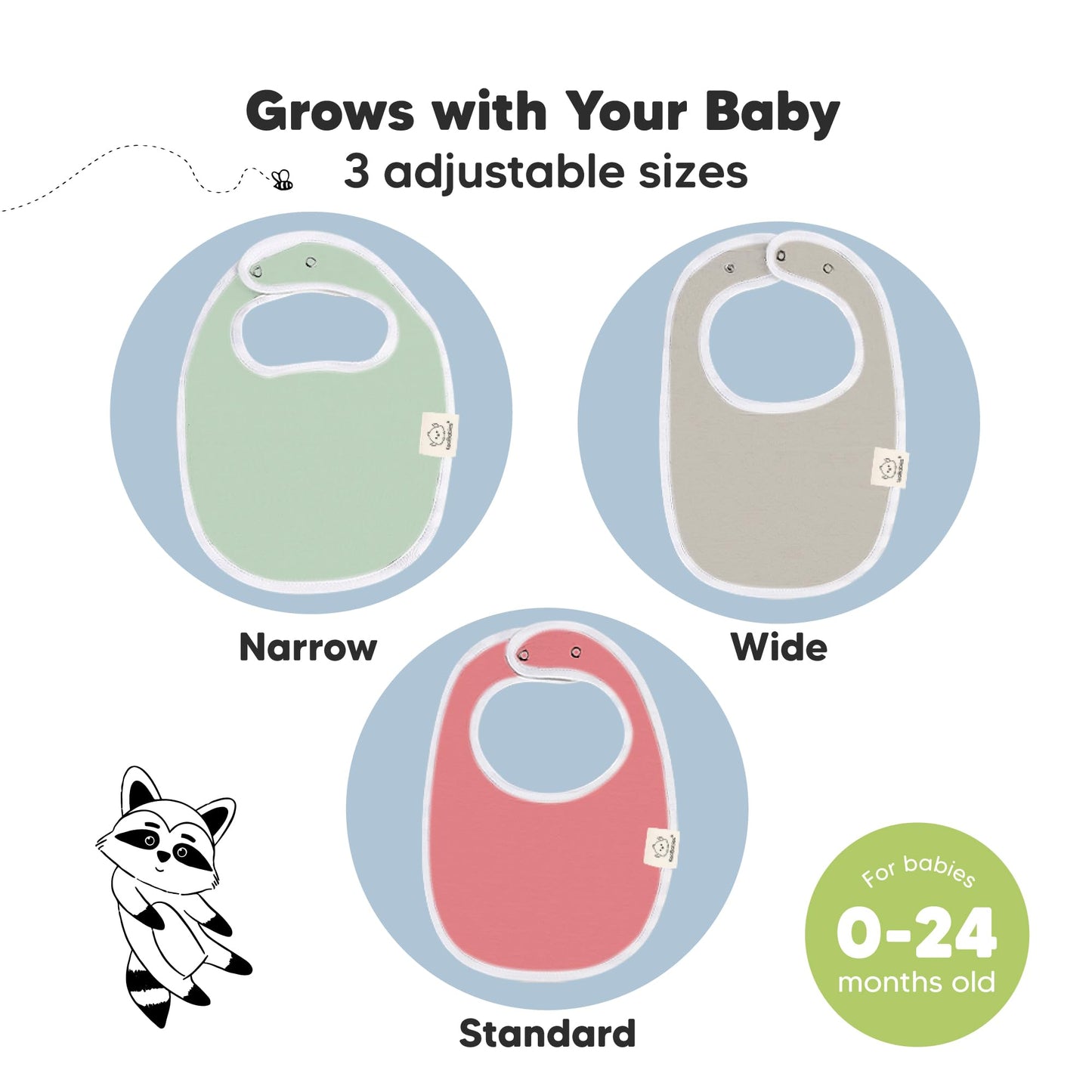 Baby Bibs for Boys &amp; Girls - 8-Pack Organic Cotton Teething Bibs - Baby Bibs for Girls &amp; Boys - Large Bibs for Infants, Toddlers (Wilderness) 