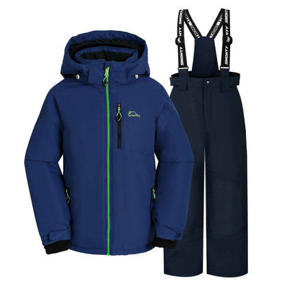 SMONTY SNOWER Boys' Snowsuit with Removable Hood, Ski Suit, Extra Warm, Winter Suit