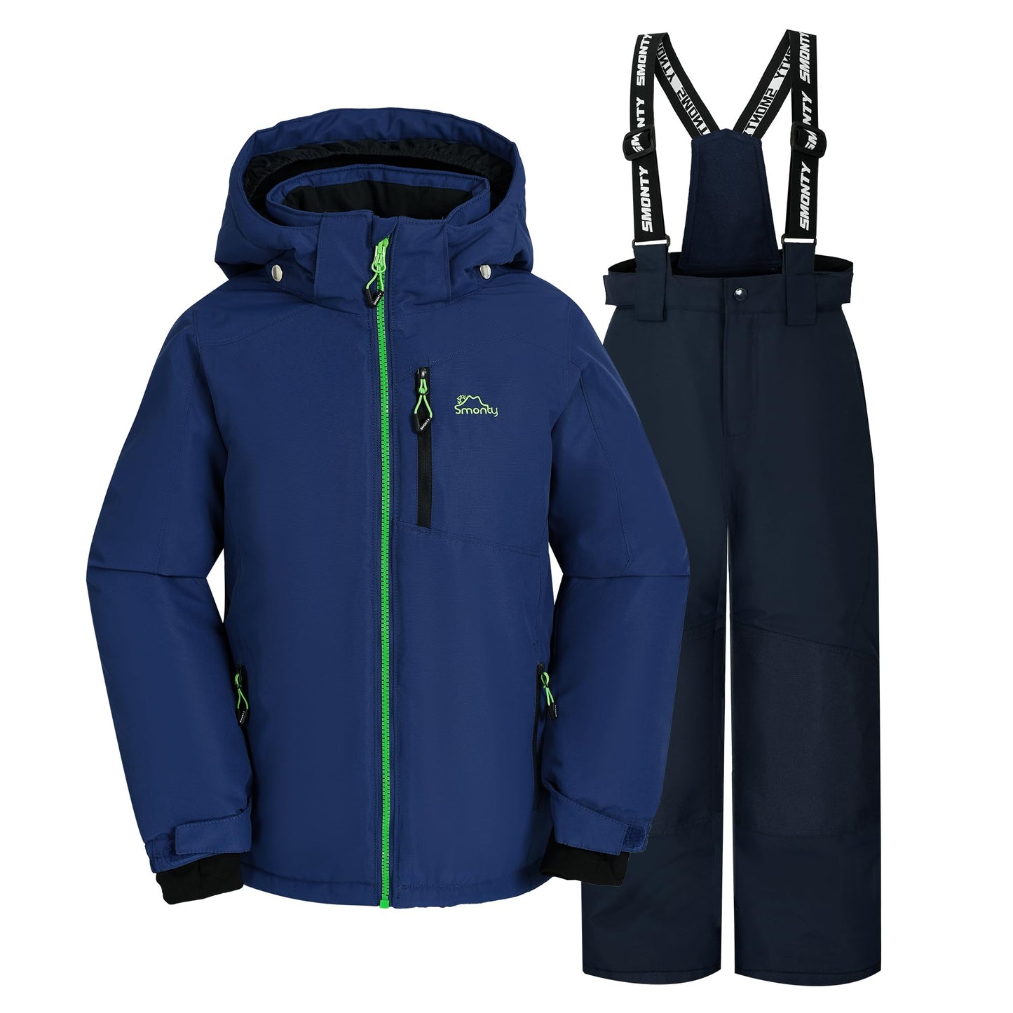 SMONTY SNOWER Boys' Snowsuit with Removable Hood, Ski Suit, Extra Warm, Winter Suit