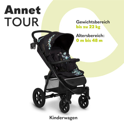 LIONELO Annet Plus Buggy up to 22 kg with Reclining Function, Small Folding Pushchair with Accessories, EVA Foam Wheels, Mosquito Net, Foot Cover Drink Holder, Basket Dreamin