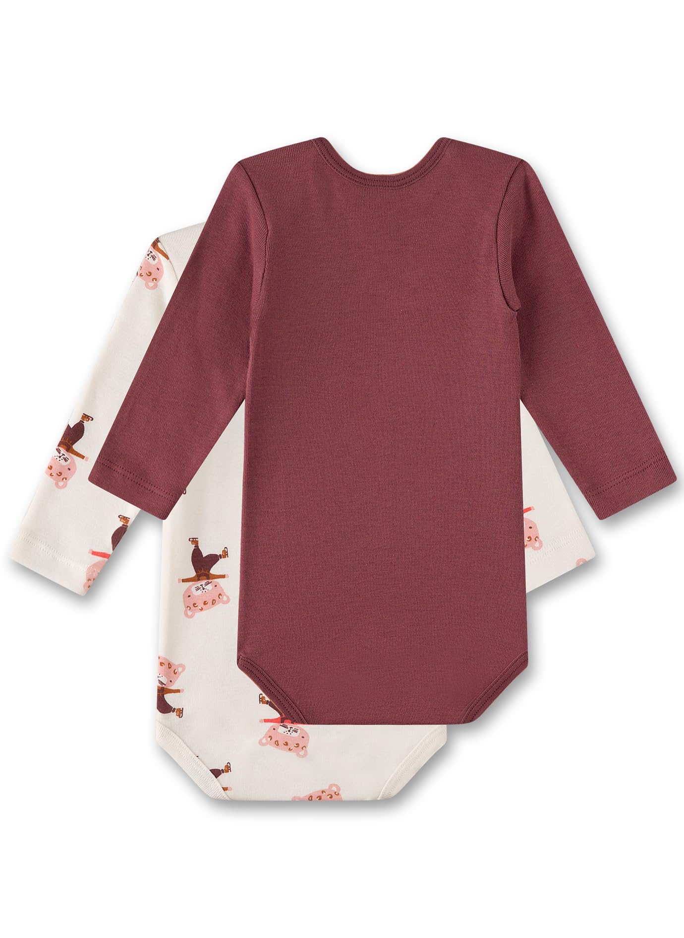 Sanetta Body Langarm (Doppelpack) Off-White & Rosa | Hochwertiger und nachhaltiger Body für Mädchen aus Bio-Baumwolle. Inhalt: 2er Set Baby Body