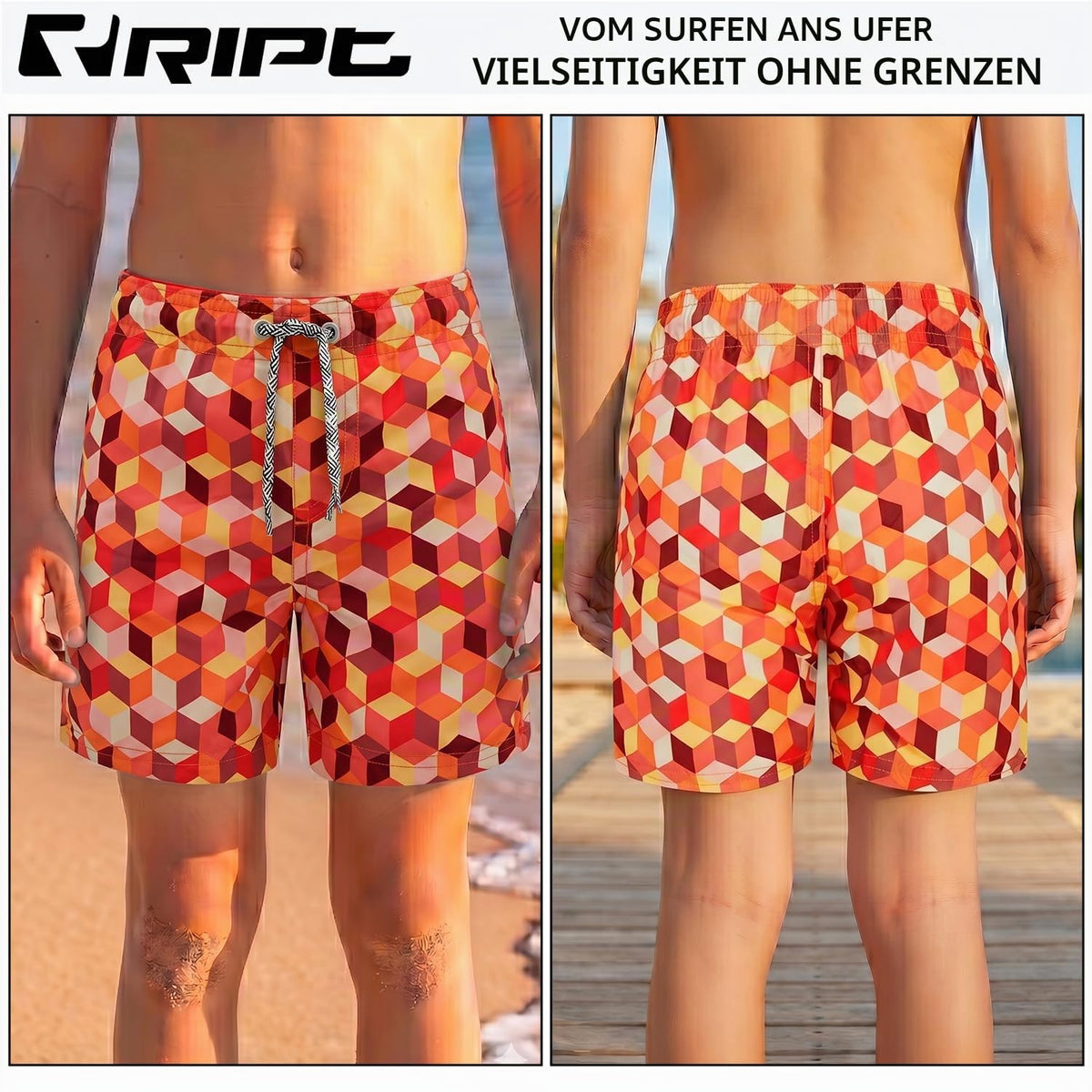 Schnelltrocknende Badeshorts für Jungen – UV50 Sonnenschutz für Aktiven Sommer Spaß