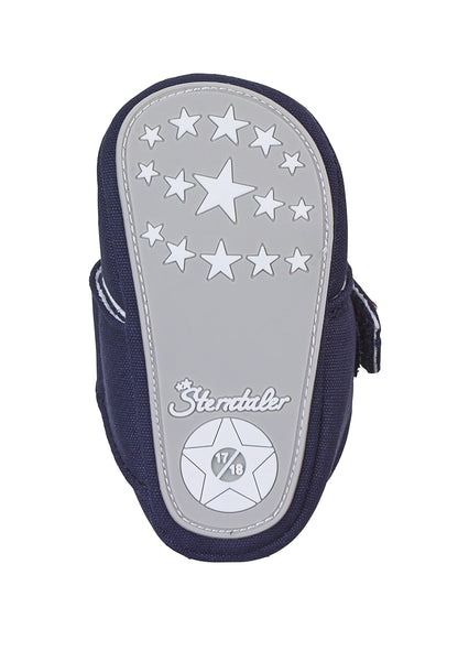 Sterntaler Krabbelschuhe uni - Baby Schuhe aus Canvas mit Klettverschluss - Baby und Kleinkind Hausschuh - aufgenähte Sternen Sohle rutschfest - Unisex Sneaker mit Jersey Futter - steingrün