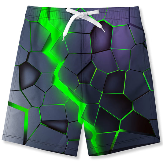 Fanient Badehose für Jungen lustige 3D Gedruckt Grafik Schnelltrocknend Beachwear Sport Laufen Badebekleidung Boardshorts