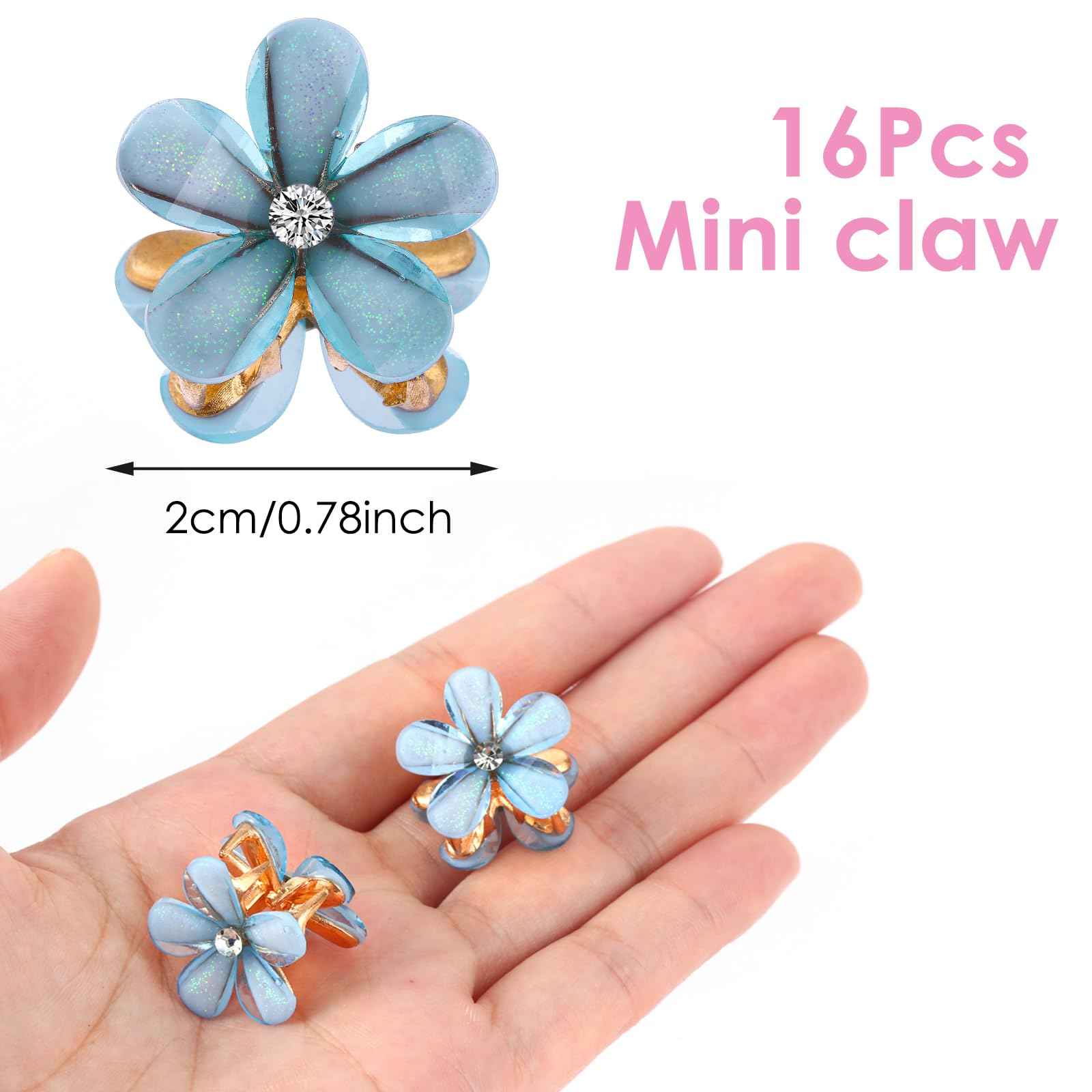 cobee Small Diamond Hair Clip Pearl Small Hair Clip Hair Accessories for Women Girls Birthday Party Wedding Party Photo Cute Clips Beach Flowers 2 cm