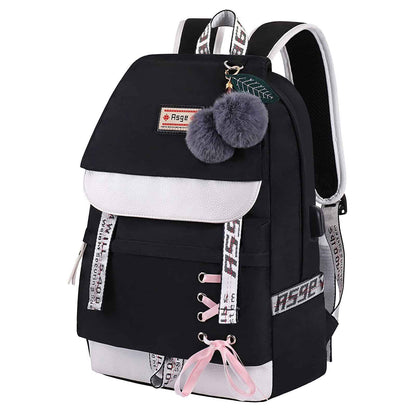 Schulrucksack Mädchen Schulranzen mit Ergonomischem Design Schultasche Campus Backpack Nylon Wasserdicht Daypacks Damen Freizeitrucksack Teenager Rucksäcke Modisch Schule Bag