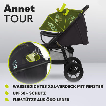 LIONELO Annet Plus Buggy up to 22 kg with Reclining Function, Small Folding Pushchair with Accessories, EVA Foam Wheels, Mosquito Net, Foot Cover Drink Holder, Basket Dreamin