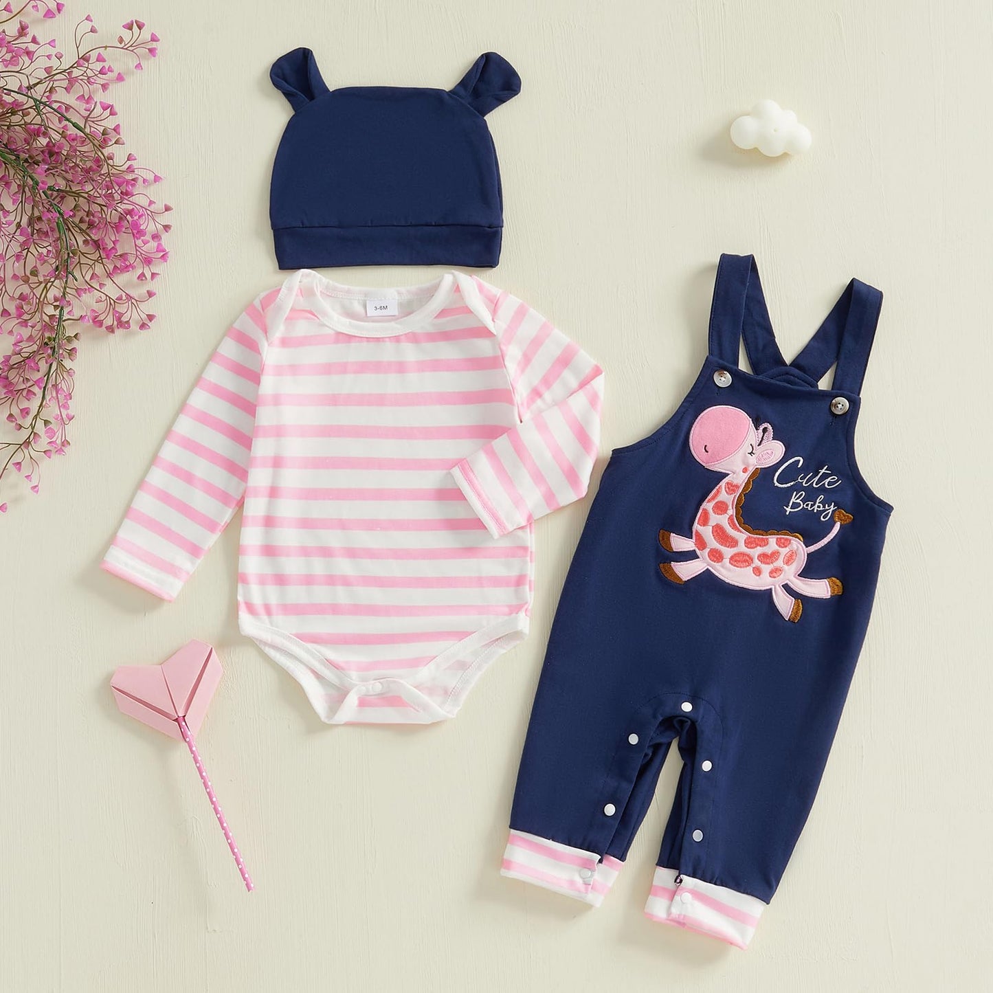 Baby Jungen Kleidung Strampler Latzhose Set Kleidung Sets für Jungen Baby Set Neugeborenes Geschenk
