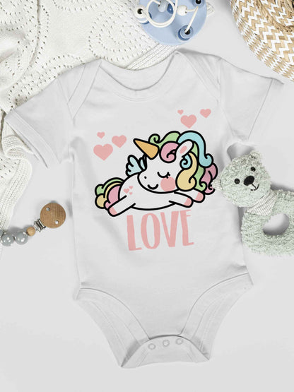 Shirtracer - Baby Body Junge Mädchen - Partner - Valentinstag Einhorn