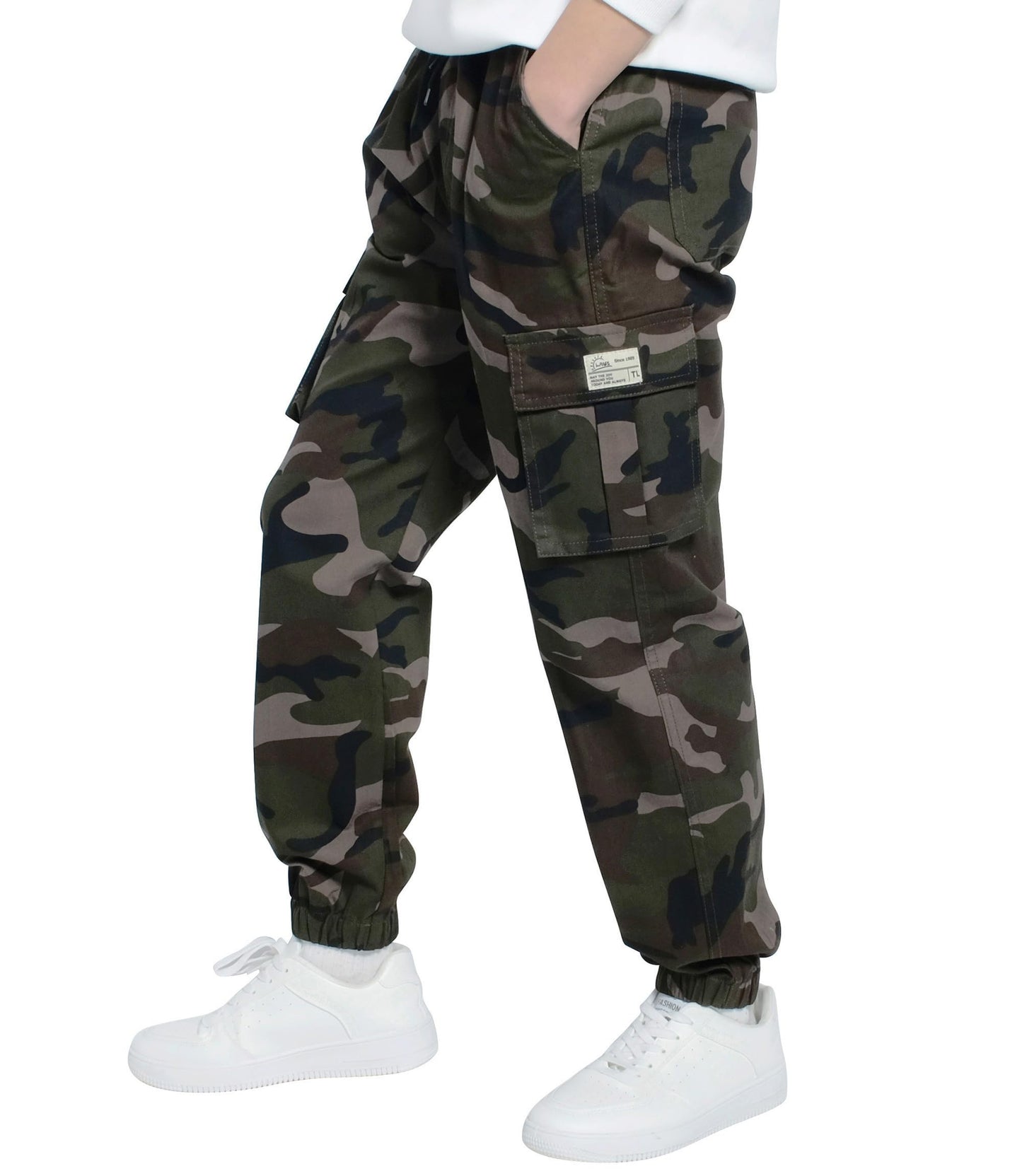 LAUSONS Hosen für Jungen Cargohose Kinder Hose Cargo Jogginghose Freizeithose mit Gummizug