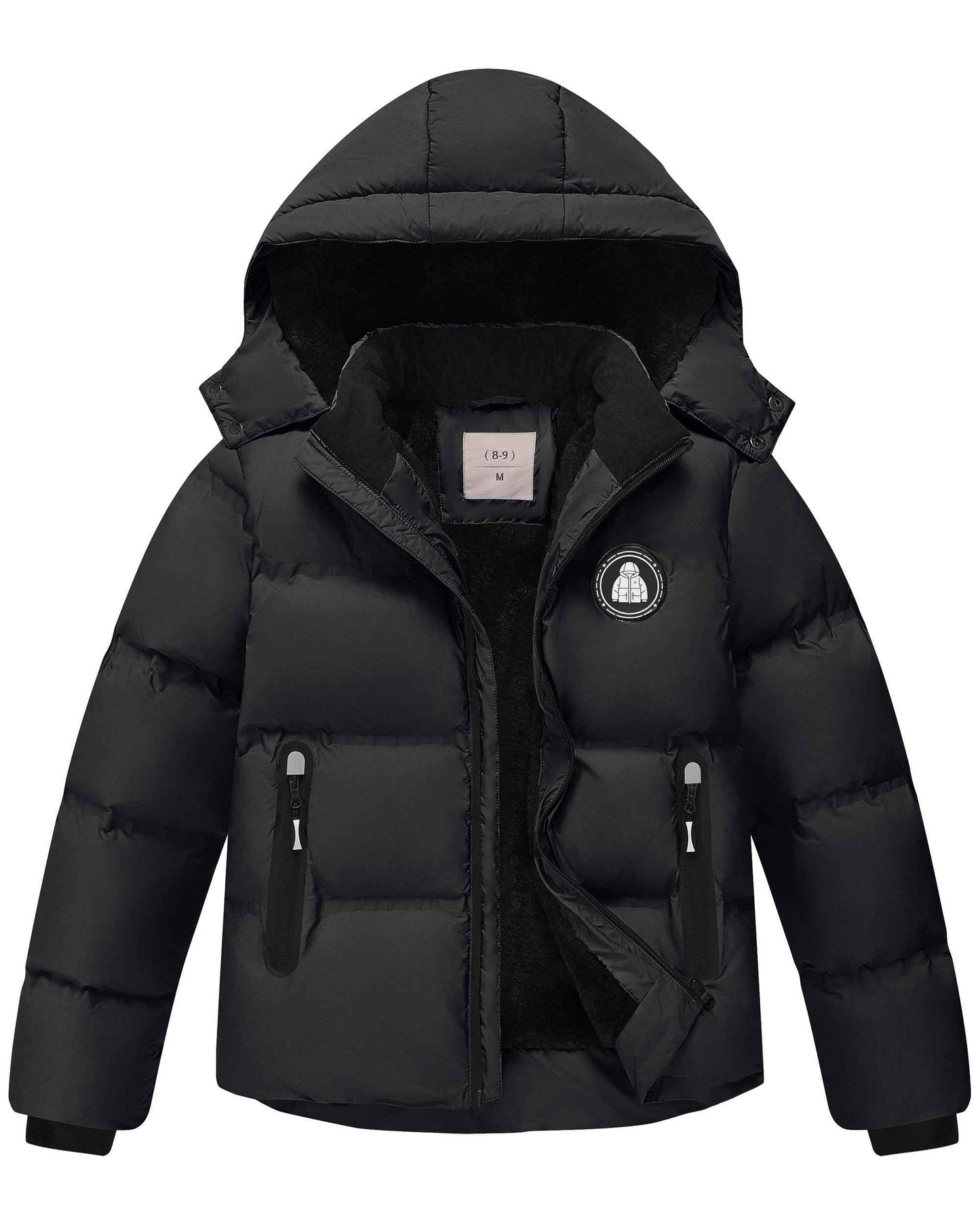 Winter Jacket Boys Girls Kids Jacket Warm Lined Puffer Jackets Children's Jackets Winter with Removable Hood Hiking Jacket