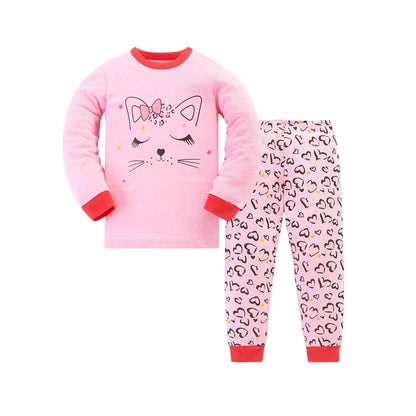 Girls' Unicorn Children's Pyjamas Cotton Long Sleeve Winter Pyjamas Two Piece Size 3-13 Years