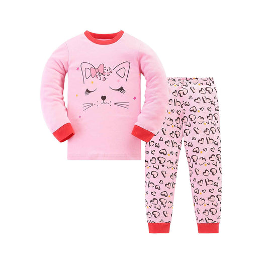 Girls' Unicorn Children's Pyjamas Cotton Long Sleeve Winter Pyjamas Two Piece Size 3-13 Years