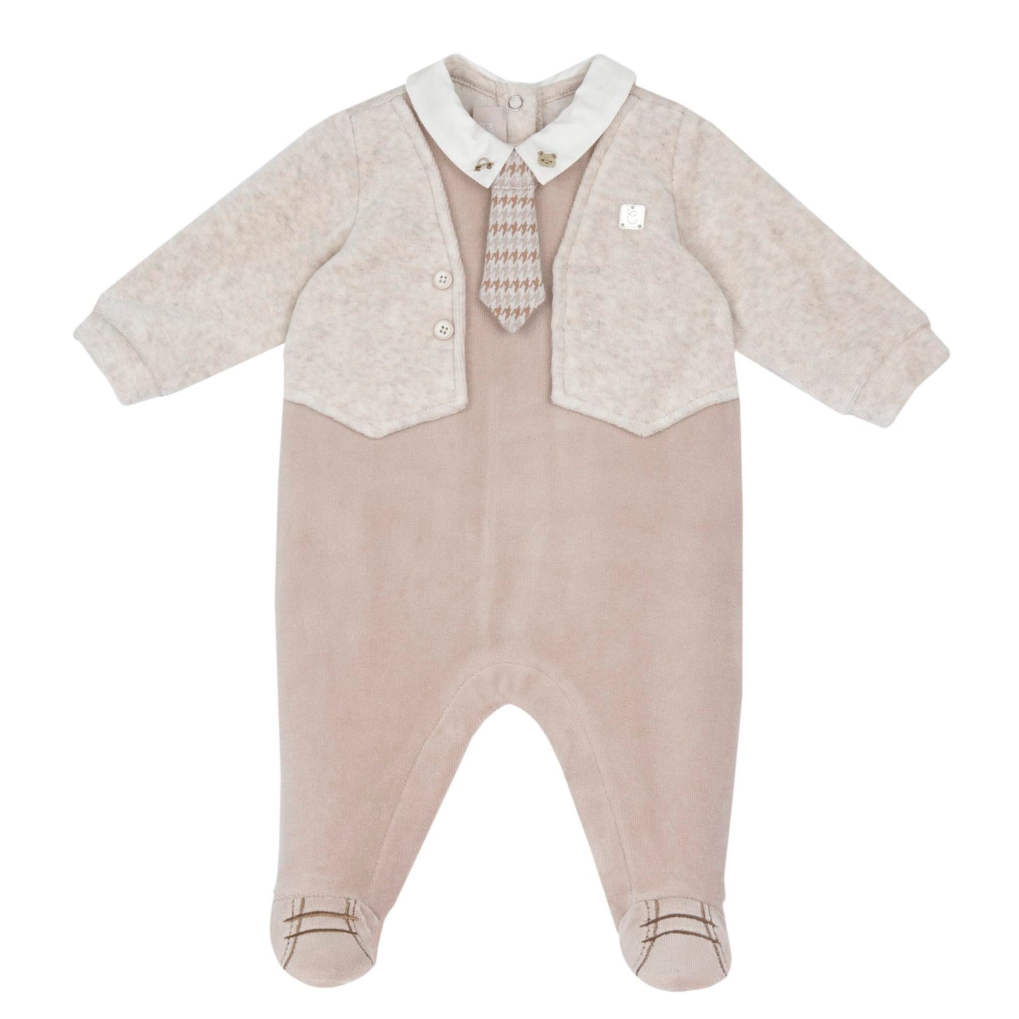 Chicco, Babystrampler Aus Warmem Und Weichem Nicki, Mit Praktischer Schrittöffnung, Ideal Für Den Winter, Babykleidung für 0-24 Monate, Designed in Italy