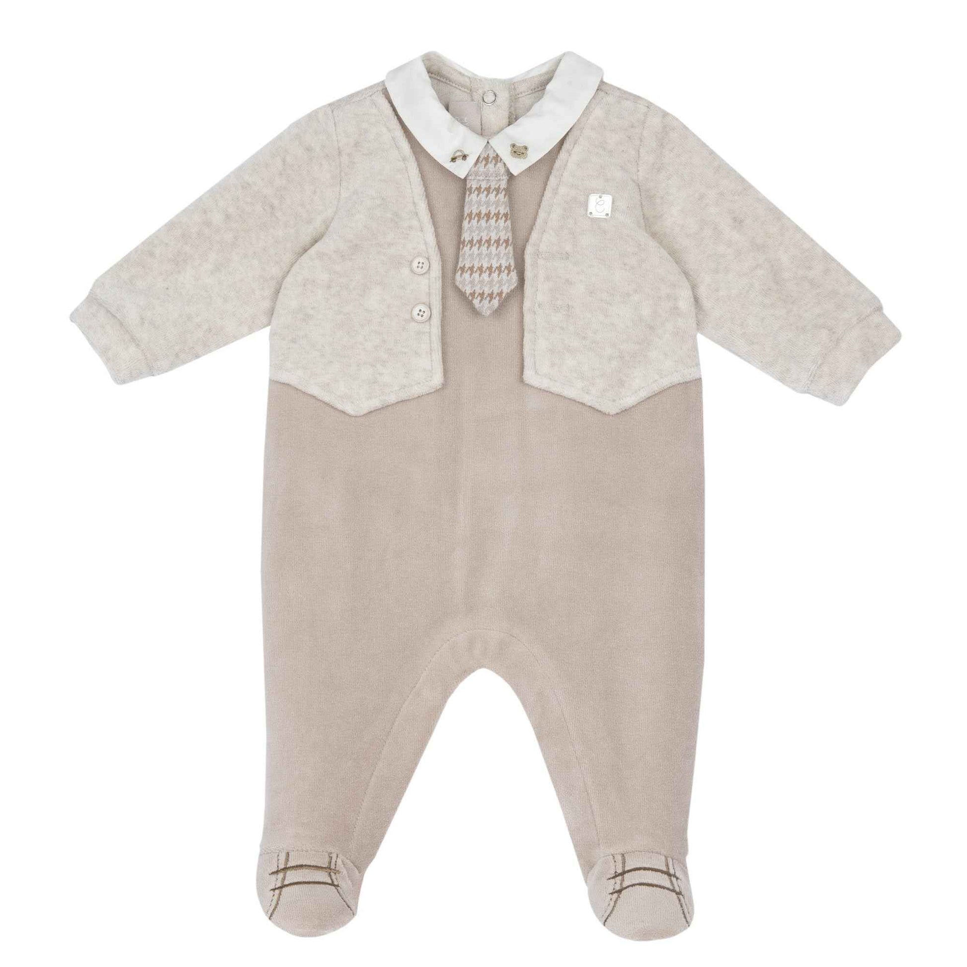 Chicco, Babystrampler Aus Warmem Und Weichem Nicki, Mit Praktischer Schrittöffnung, Ideal Für Den Winter, Babykleidung für 0-24 Monate, Designed in Italy