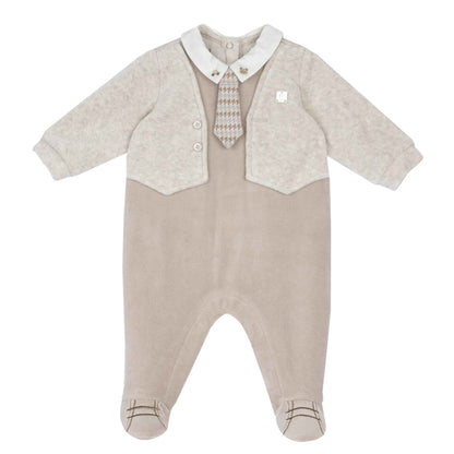 Chicco, Babystrampler Aus Warmem Und Weichem Nicki, Mit Praktischer Schrittöffnung, Ideal Für Den Winter, Babykleidung für 0-24 Monate, Designed in Italy
