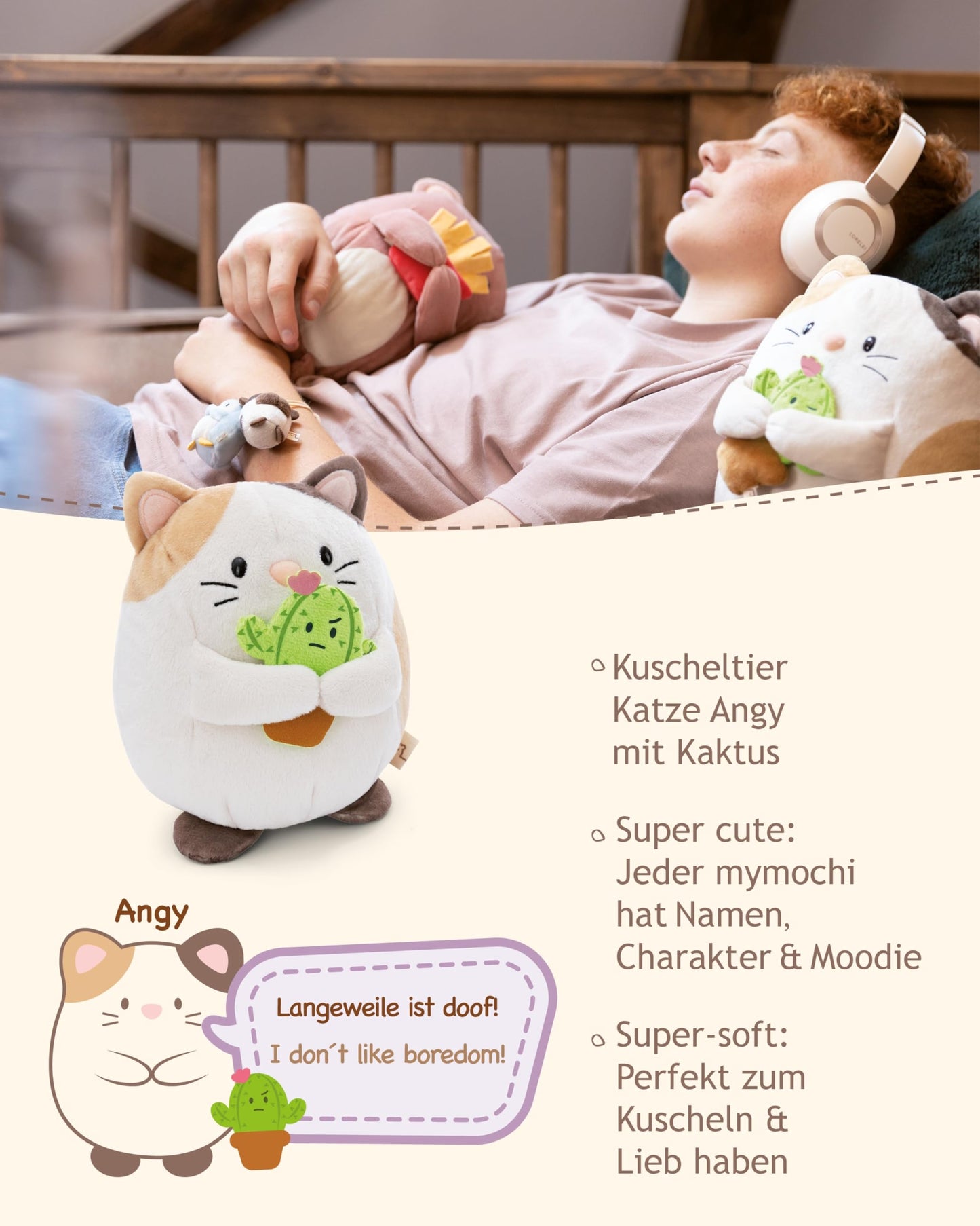 NICI MYMOCHI Fuchs Kuscheltier Geeks 16 cm mit Videospiel in Geschenkbox 11x12x6,5 cm, Flauschiges Stofftier zum Kuscheln, Spielen und Liebhaben - 61151