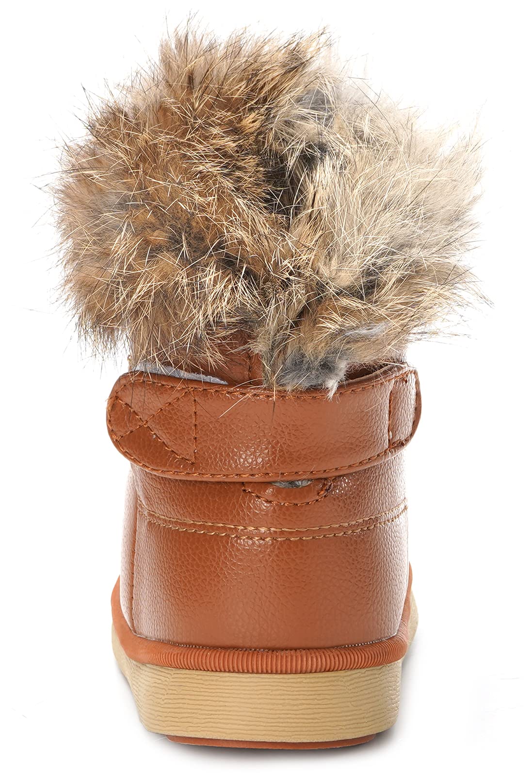 KVbabby Winter Shoes, Girls’ Warm Lined Winter Boots, Children's Ankle Boots, Waterproof Snow Boots, Soft Soles, Slip-On Boots