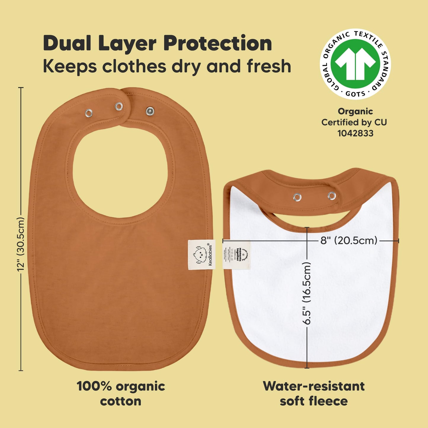 Baby Bibs for Boys &amp; Girls - 8-Pack Organic Cotton Teething Bibs - Baby Bibs for Girls &amp; Boys - Large Bibs for Infants, Toddlers (Wilderness) 