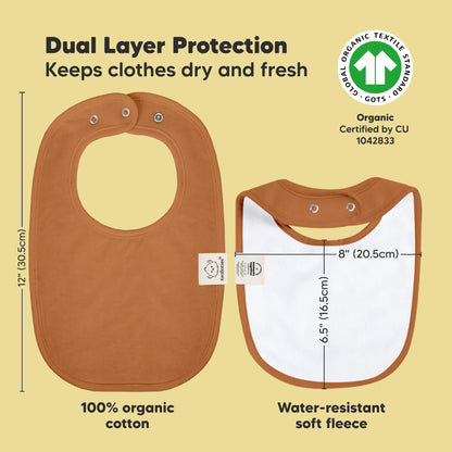Baby Bibs for Boys &amp; Girls - 8-Pack Organic Cotton Teething Bibs - Baby Bibs for Girls &amp; Boys - Large Bibs for Infants, Toddlers (Wilderness) 