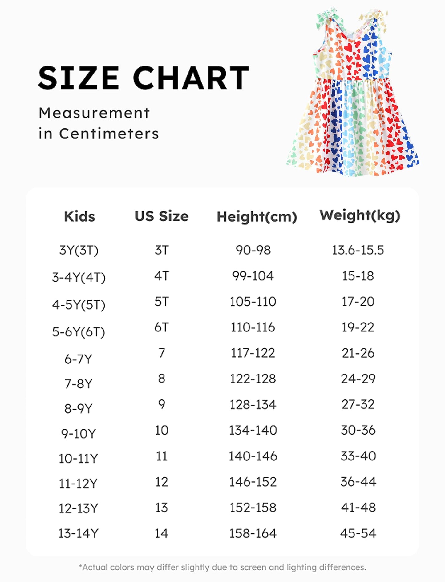 PATPAT Mädchenkleid ärmellos, Baby Mädchen Kleid mit Schleife an den Schulterträgern für Geburtstag, Party, Bankett, Hochzeit, Urlaub, Bunt