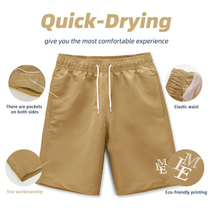 MEILONGER Badehose Jungen Badeshorts Schnelltrocknend Boardshorts mit Netzfutter Taschen und Verstellbarem Tunnelzug